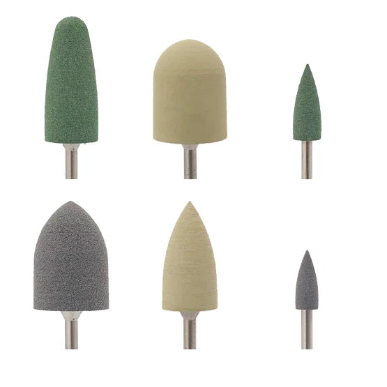 Silicone rubber polisher for acrylics