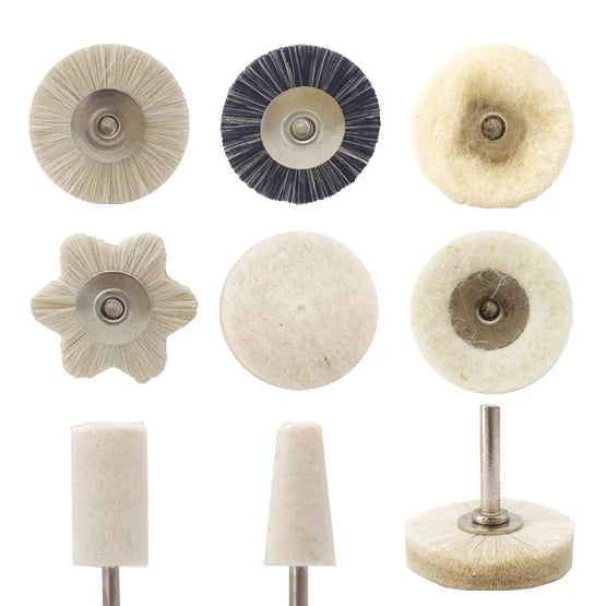Wool polishing brush